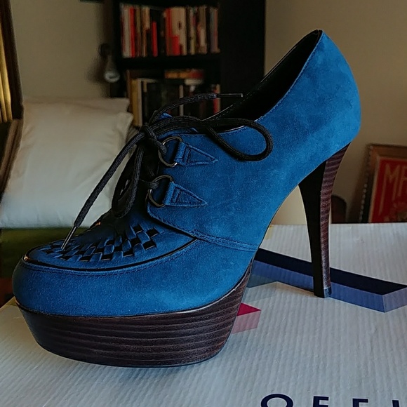 office blue heels